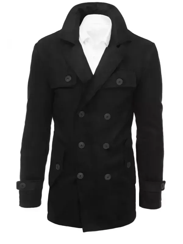 DStreet Płaszcz męski czarny Dstreet