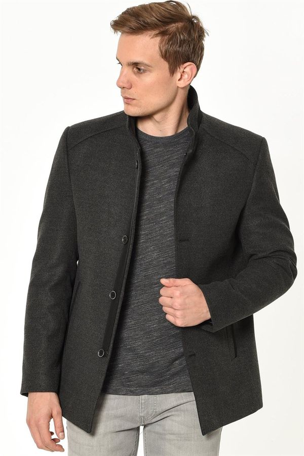 dewberry PLT8327 DEWBERRY MEN'S COAT-ANTHRACITE