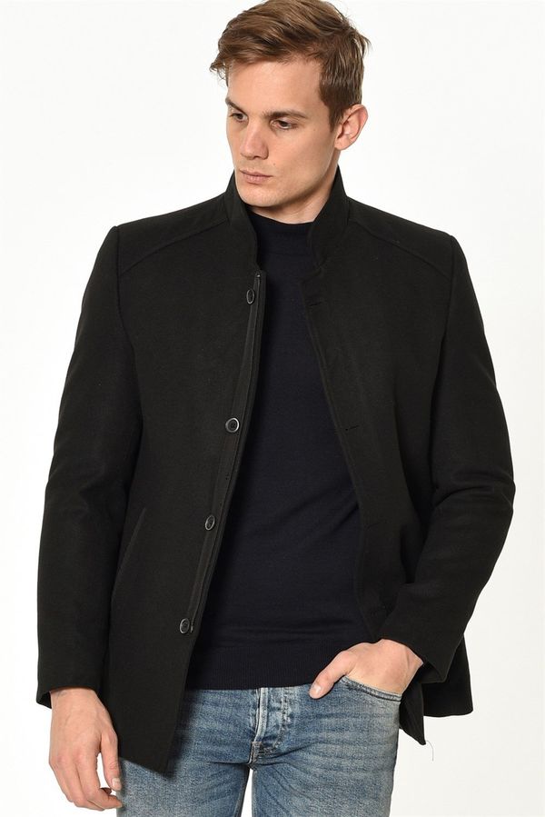 dewberry PLT8327 DEWBERRY MEN'S COAT-BLACK