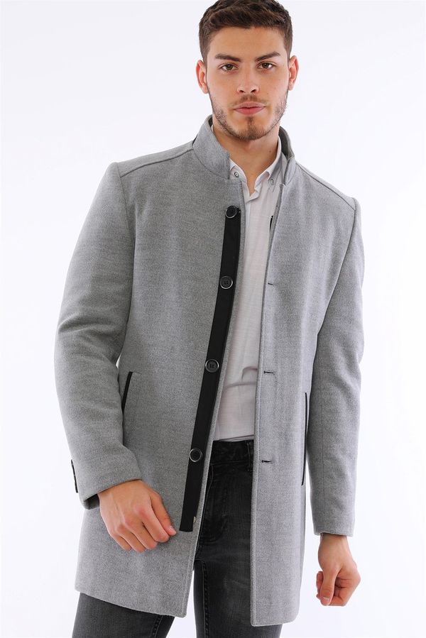 dewberry PLT8327 DEWBERRY MEN'S COAT-GREY