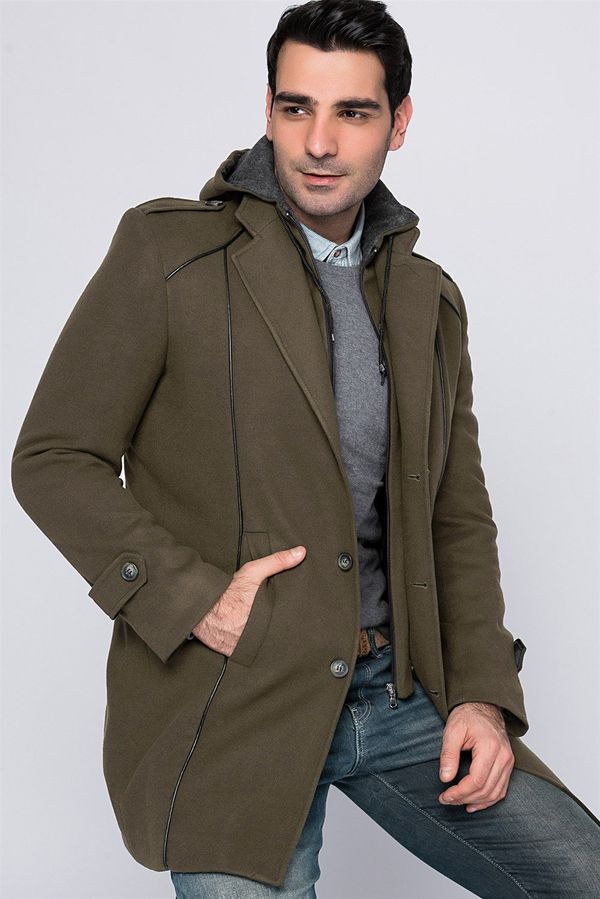 dewberry PLT8334 DEWBERRY MEN'S COAT-KHAKI