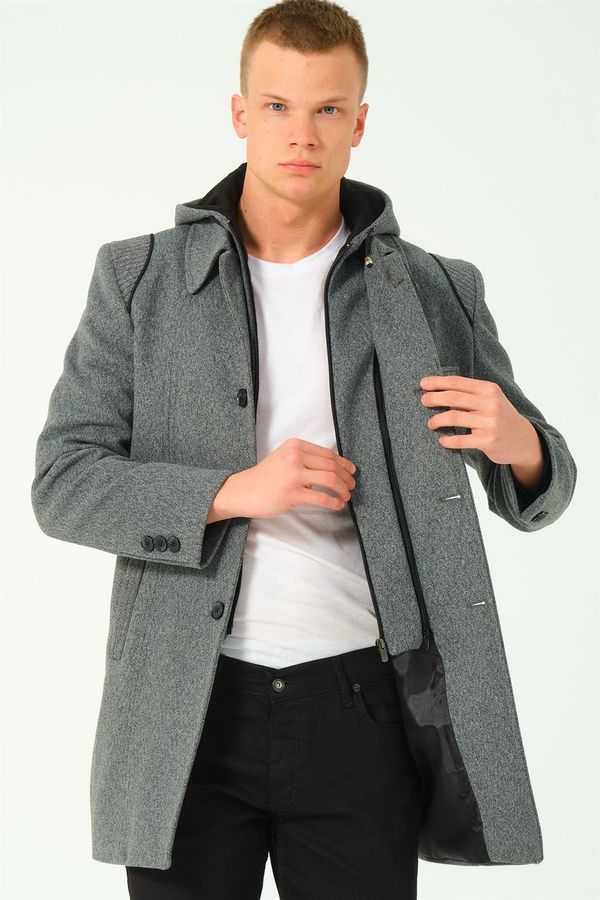 dewberry PLT8335 DEWBERRY MEN'S COAT-DARK GREY-2