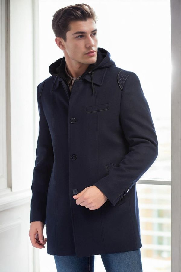 dewberry PLT8335 DEWBERRY MEN'S COAT-NAVY BLUE-2