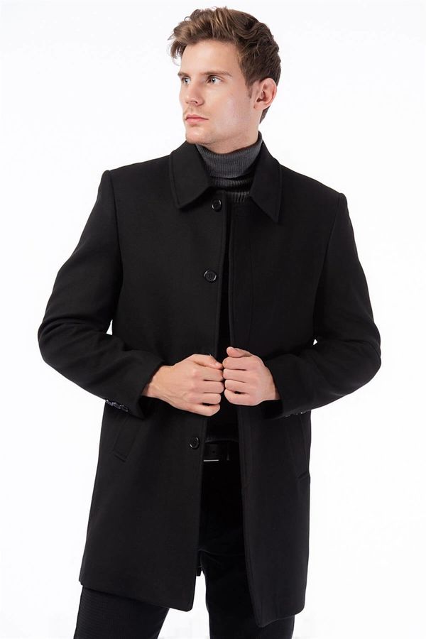 dewberry PLT8365 DEWBERRY MEN'S COAT-BLACK