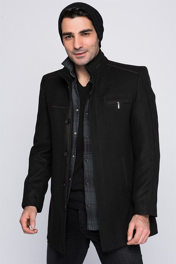 dewberry PLT8369 DEWBERRY COAT-BLACK