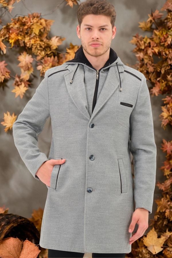 dewberry PLT8371 DEWBRRY MEN'S COAT-STRAIGHT GREY