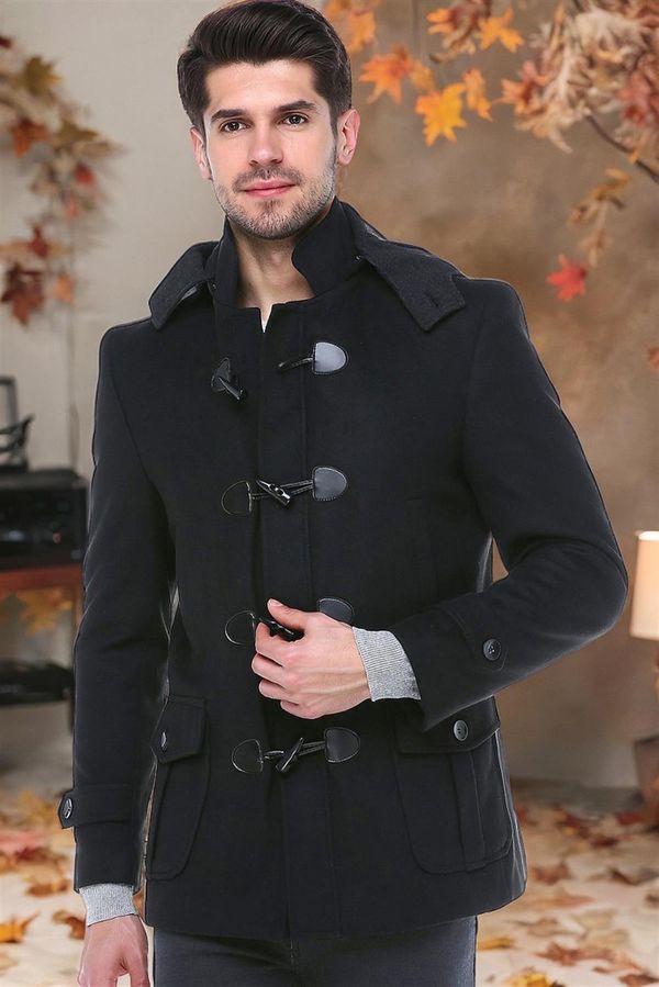 dewberry PLT8379 DEWBERRY MEN'S COAT-LIGHT BLACK