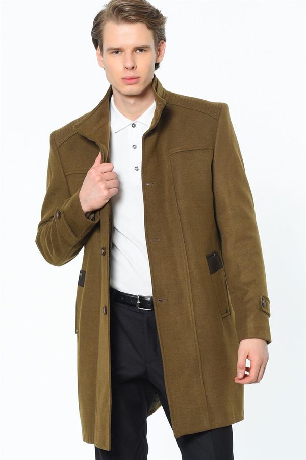 dewberry PLT8380 DEWBERRY MEN'S COAT-STRAIGHT CAMEL