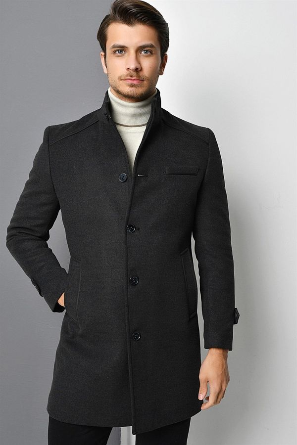 dewberry PLT8391 DEWBERRY MEN'S COAT-ANTHRACITE