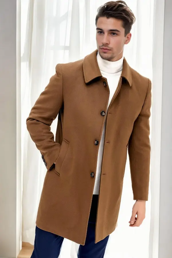dewberry PLT9364 DEWBERRY MEN'S COAT-CAMEL