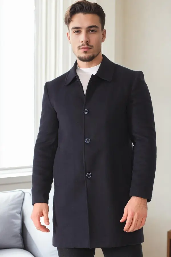 dewberry PLT9364 DEWBERRY MEN'S COAT-NAVY BLUE