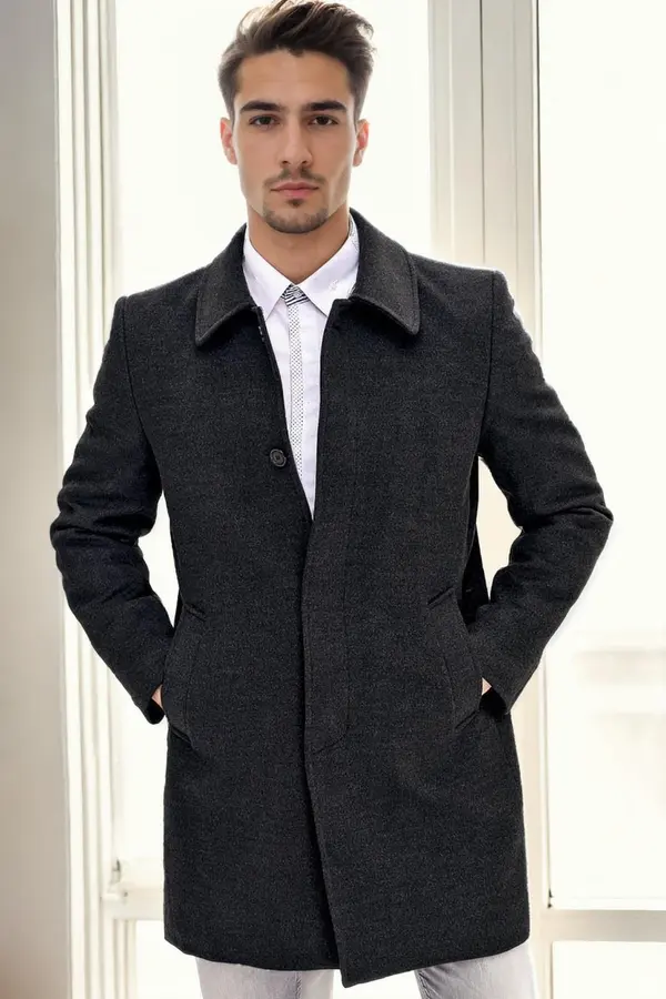 dewberry PLT9365 DEWBERRY MEN'S COAT-ANTHRACITE