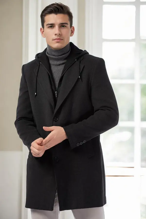 dewberry PLT9376 DEWBERRY MEN'S COAT-ANTHRACITE