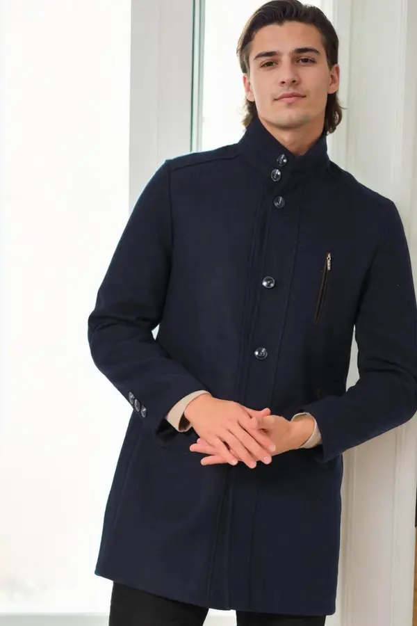 dewberry PLT9386 DEWBERRY MEN'S COAT-NAVY BLUE