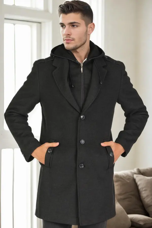 dewberry PLT9406 DEWBERRY MEN'S COAT-ANTHRACITE