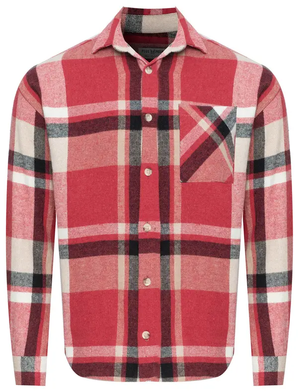 PLUS POSH PLUS POSH rdeča majica s karo vzorcem