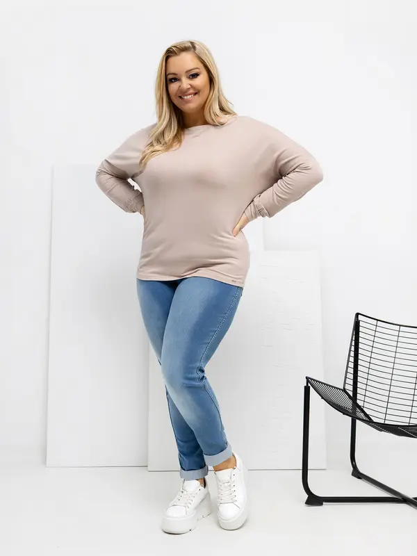 RELEVANCE Plus size bež bluza