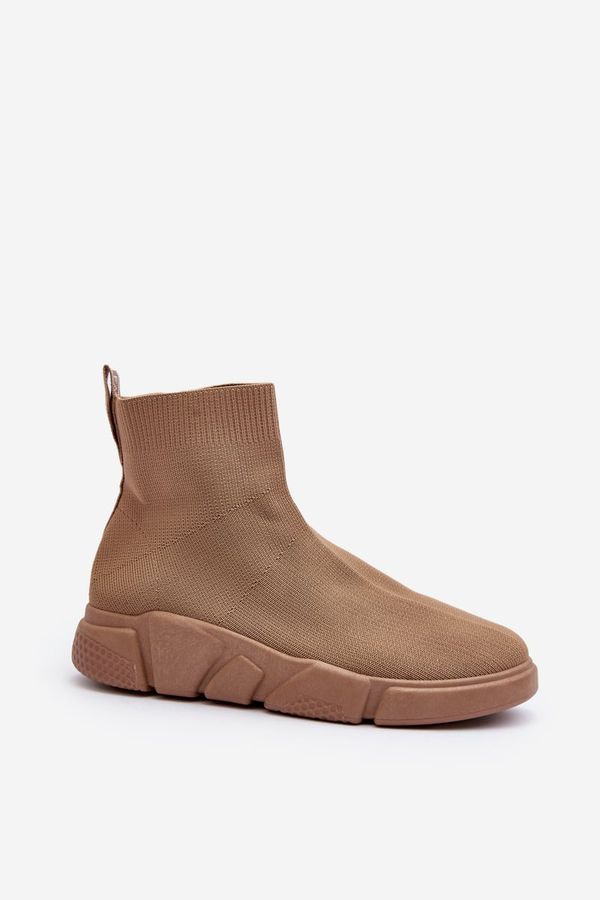 PM1 PM1 Women's Sports Shoes with Sock Beige Zirila