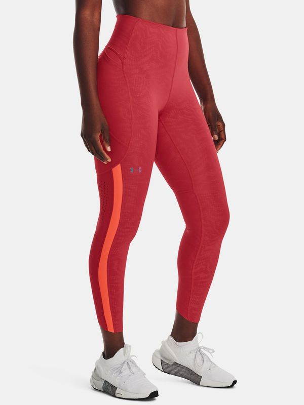 Under Armour Pod oklepnimi legicami UA Rush Legging Emboss Perf-RED - ženske