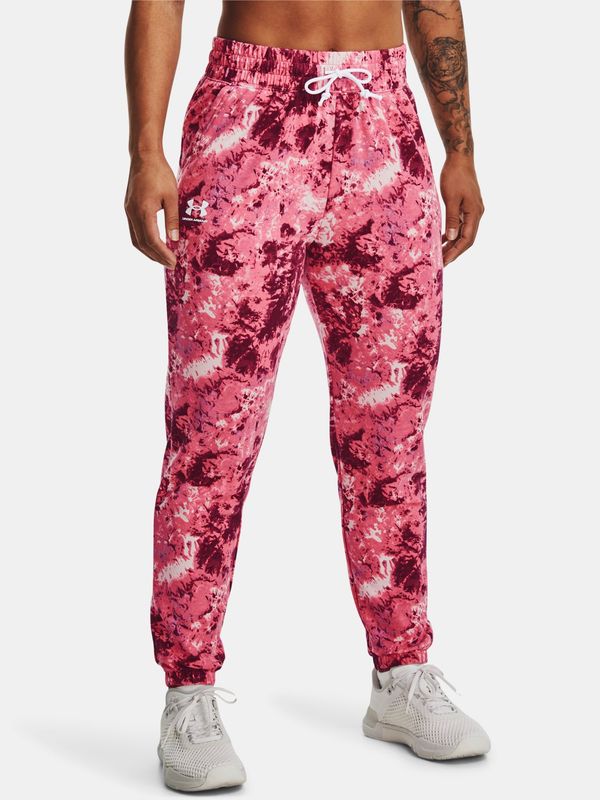 Under Armour Pod oklepnimi puloverji tekmec Terry Print Jogger-PNK - Ženske