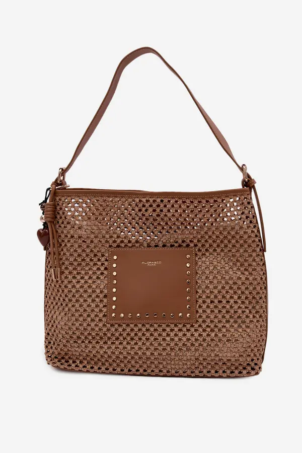 FLORA & CO Poletna torba Flora&amp;Co s tkanim vzorcem