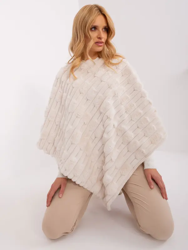 Wool Fashion Italia Poncho-AT-PN-2347.68-ecru