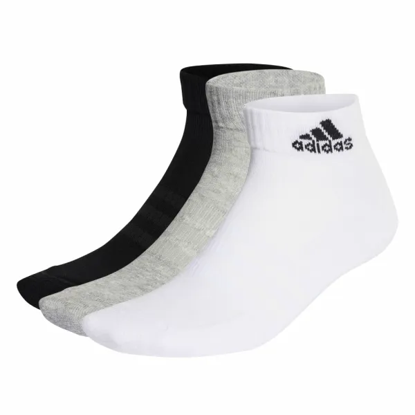 Adidas Ponožky adidas  Cushioned Sportswear Ankle Socks 3 Pairs Grey/White/Black M