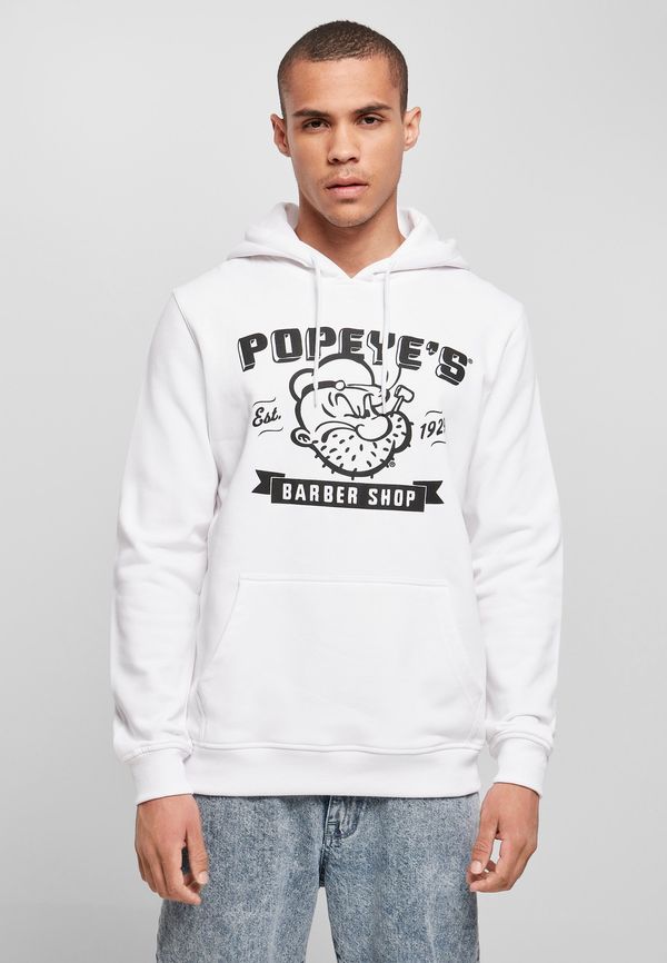 Merchcode Popeye Barber Shop Hoody White