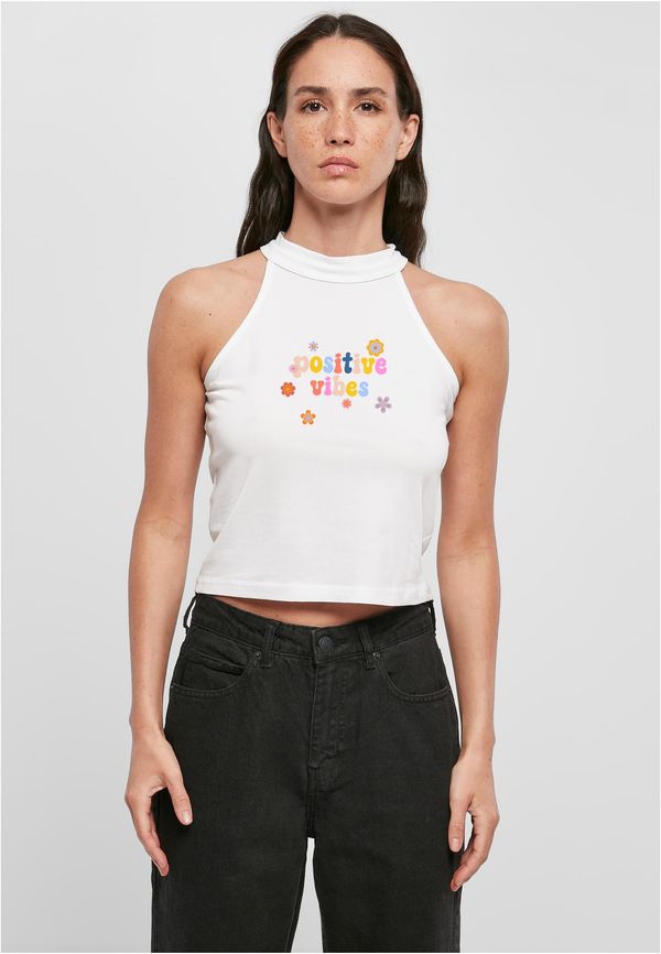 Days Beyond Positive Vibes Turtleneck Short Top White