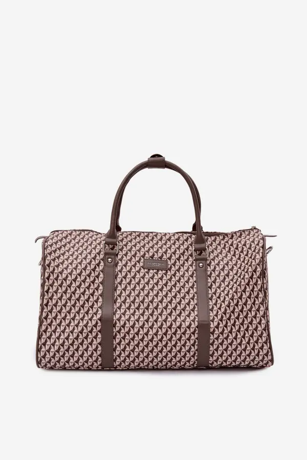 FLORA & CO Potovalna torba Flora&amp;Co z vzorcem temno bež