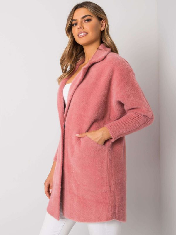 Fashionhunters Powder pink coat Nora alpaca