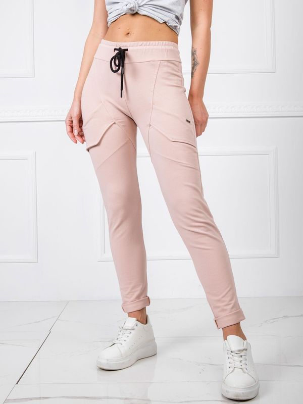 Fashionhunters Powder Pink Pants Ready