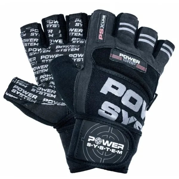 Power System Power System Fitness Rukavice Power Grip Černošedé XXL