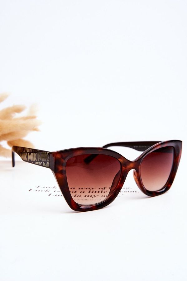 PP1 PP1 Women's Sunglasses With Lettering M2404 Marbled black-Brown