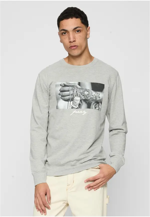 Mister Tee Pray 2.0 Crewneck Grey