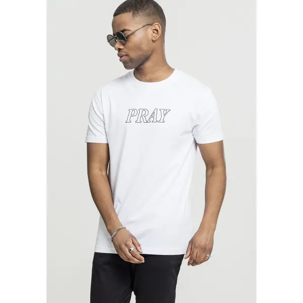 Mister Tee Pray Hands Tee white