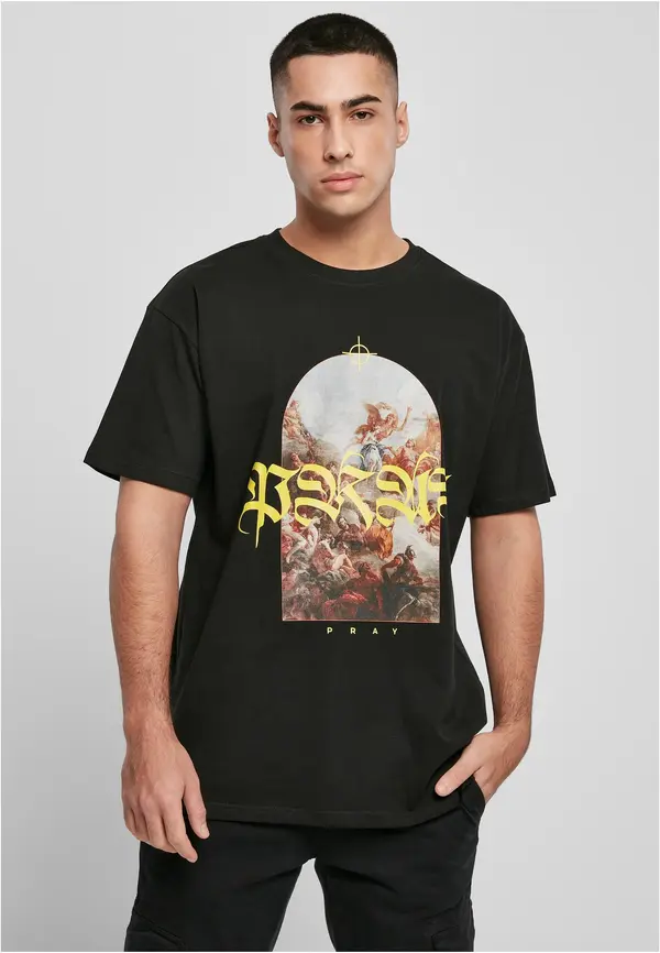 Mister Tee Pray Painting Oversize Tee Black