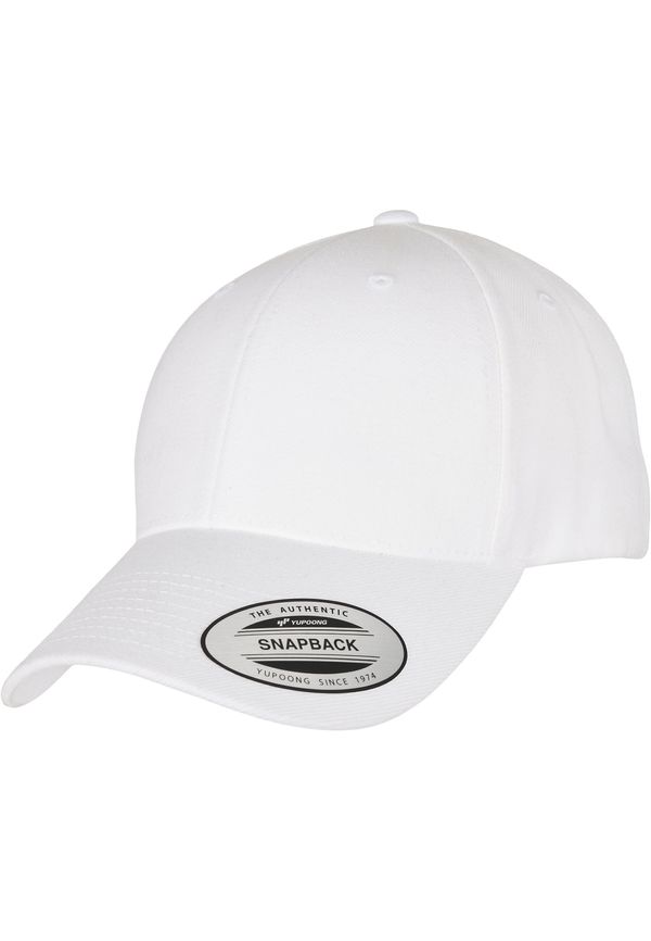 Flexfit Premium Curved Snapback Cap White