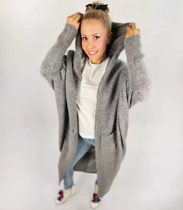 Pri Pri Long cardigan sweater with wool NEVER LOOK BACK