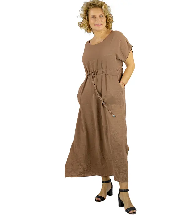 Pri Pri Long maxi dress with waist tie "Summer Elegance"