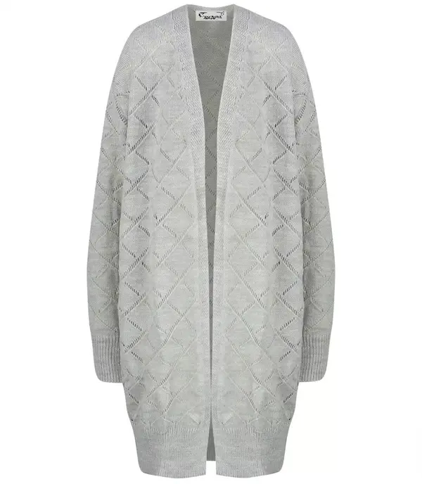 Pri Pri Long warm openwork cardigan IZABELLA