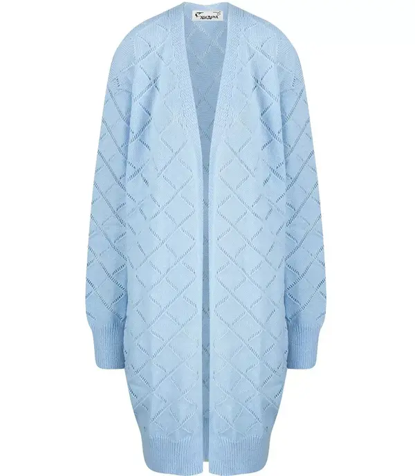 Pri Pri Long warm openwork cardigan IZABELLA