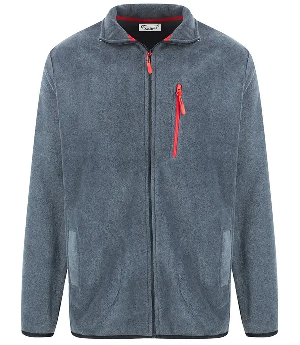 Pri Pri Men's classic warm fleece zip-up sweatshirt