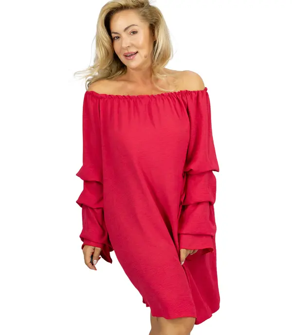 Pri Pri Spanish midi dress with buffet ruffles on sleeves BELLA