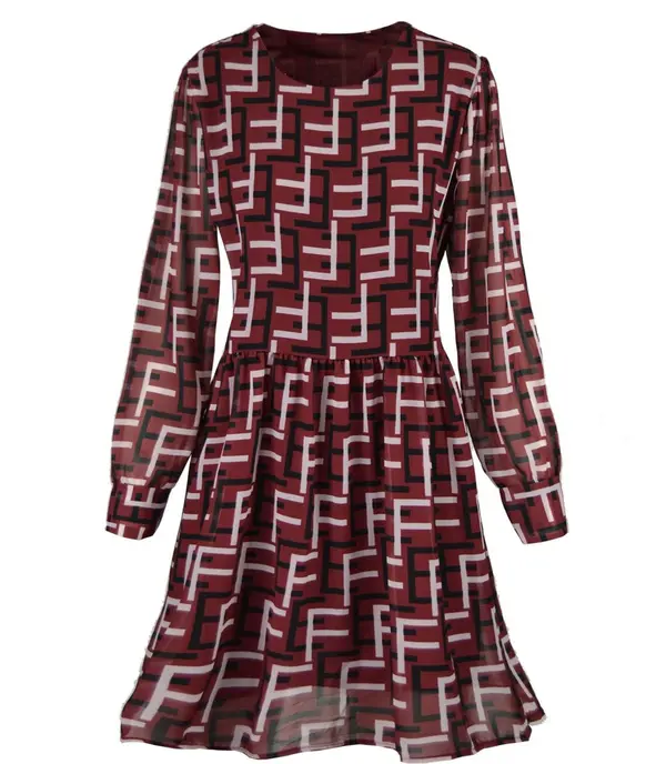 Pri Pri Subtle dress with a geometric pattern