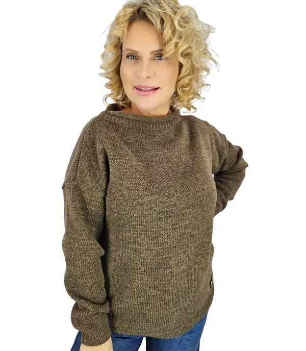 Pri Pri Warm women's oversize sweater boat neckline MARLENA