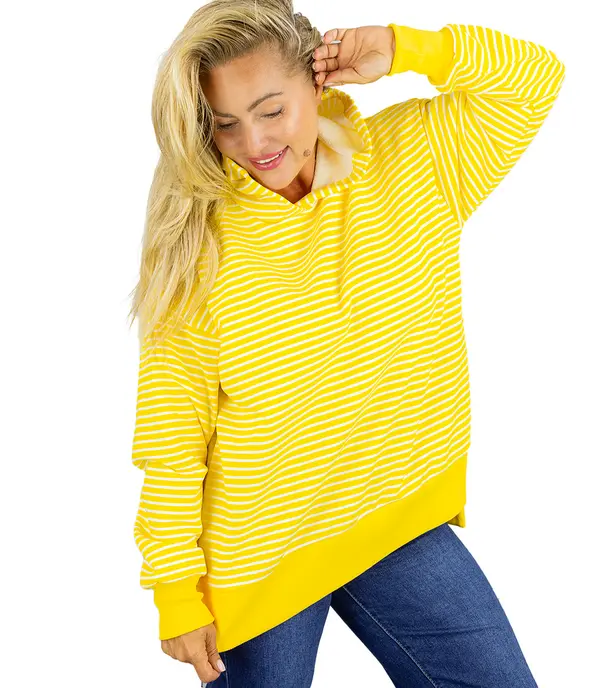 Pri Pri Women's oversize striped hoodie CANDY STRIPES