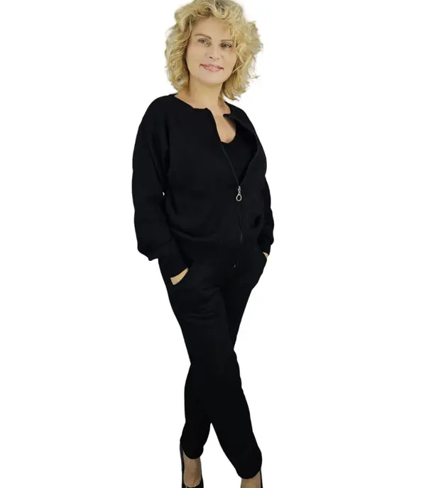 Pri Pri Women's sweatshirt set sweatshirt + pants + top plain MIRANDA