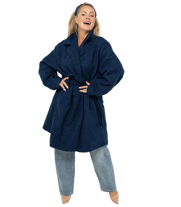 Pri Pri Women's TEDDY boucle fabric bear coat