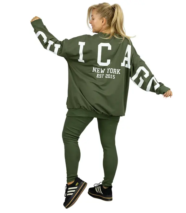 Pri Pri Women's tracksuit loose sweatshirt + ribbed leggings CHICAGO